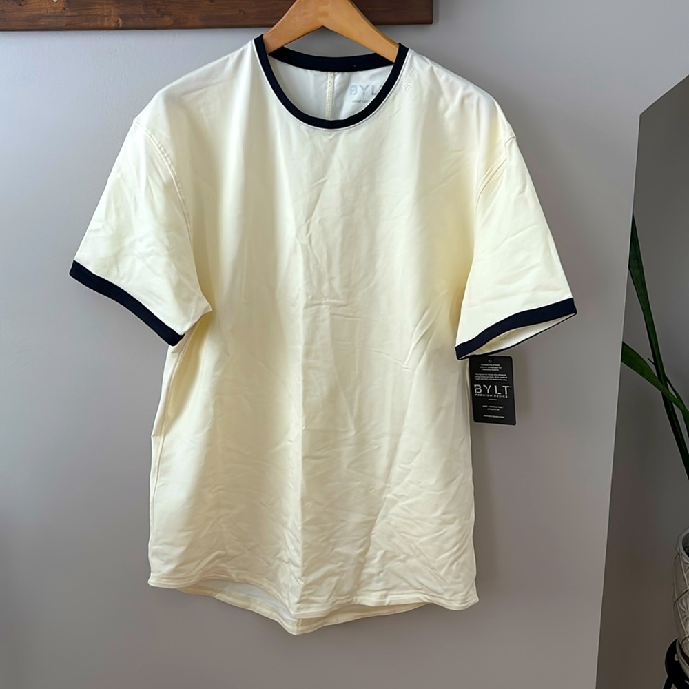 BYLT drop cut ringer tee